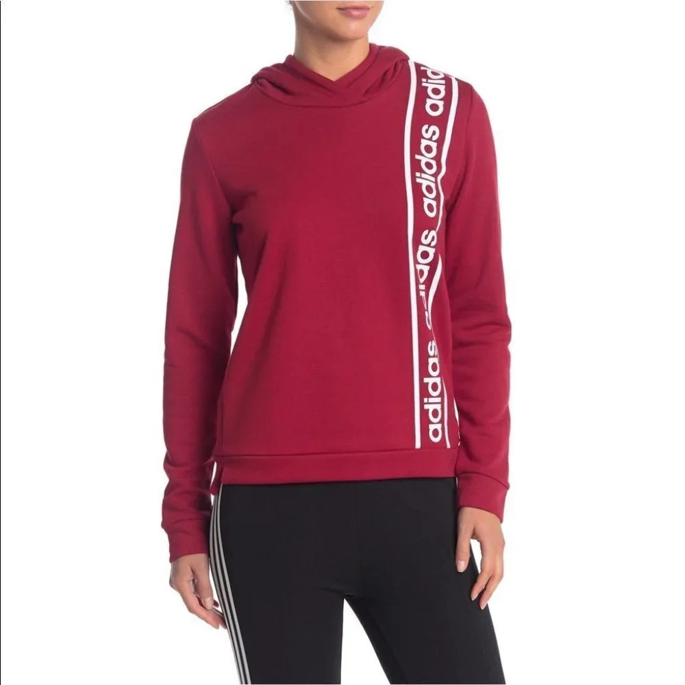 Adidas Logo Stripe Hoodie Jacket Sweatshirt Shirt
